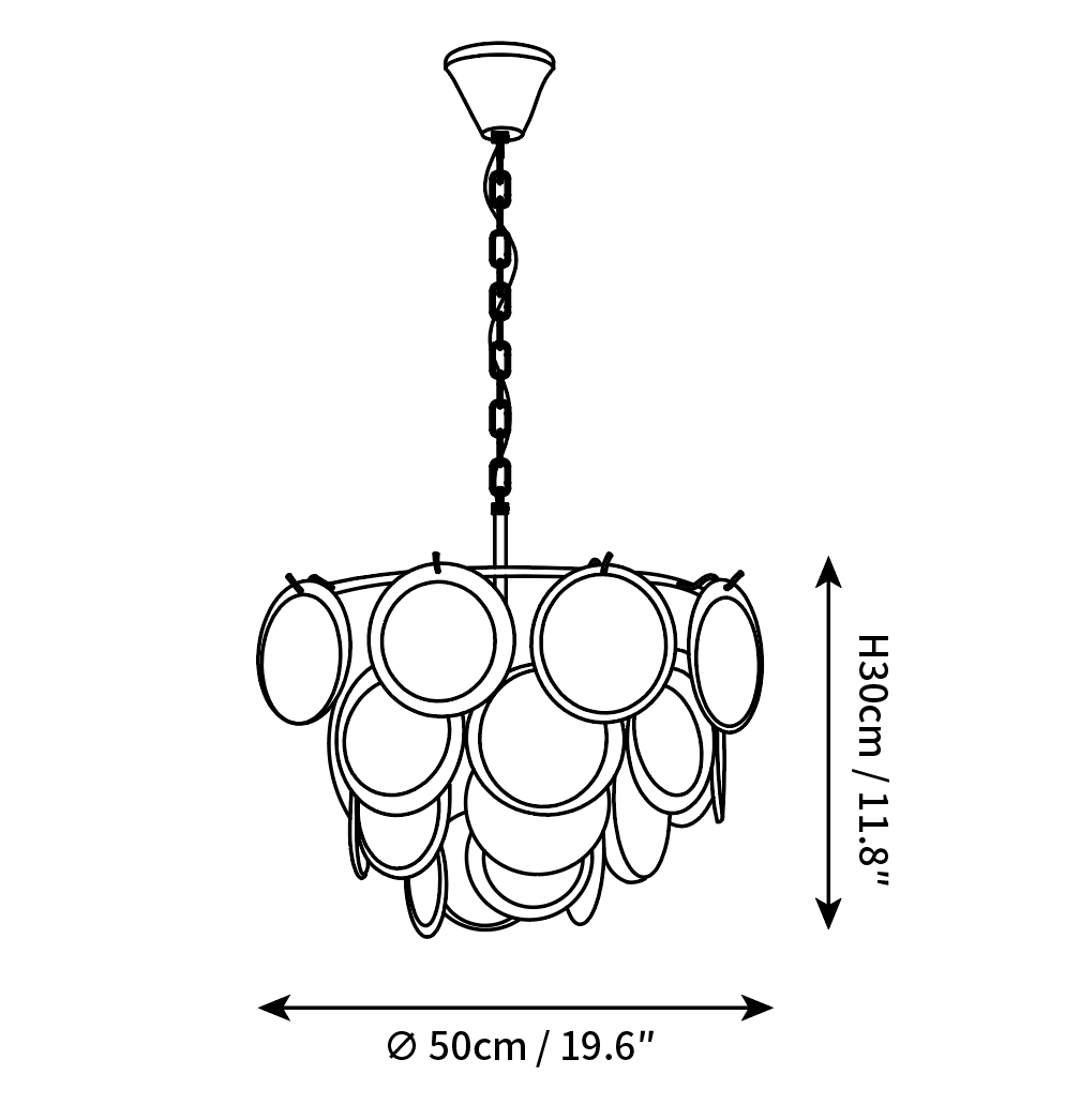 Bettina Glass Chandelier