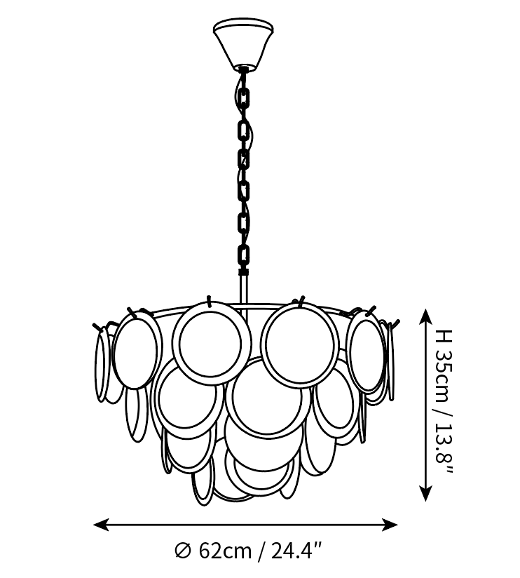 Bettina Glass Chandelier
