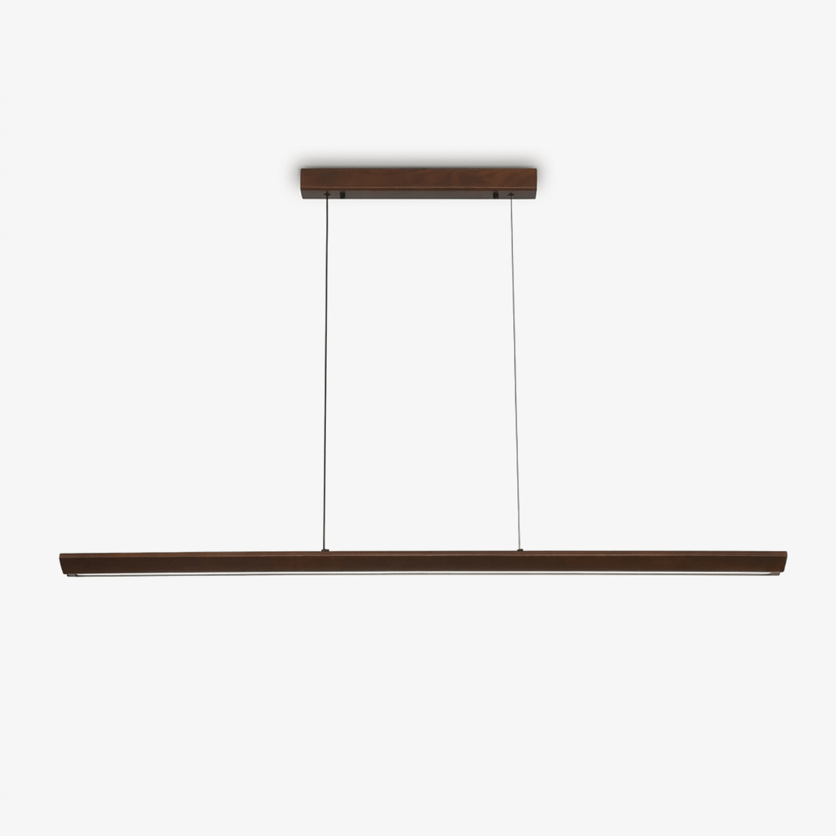 Beveled Wood Linear Pendant Lamp
