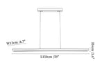 Beveled Wood Linear Pendant Lamp