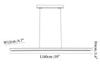 Beveled Wood Linear Pendant Lamp
