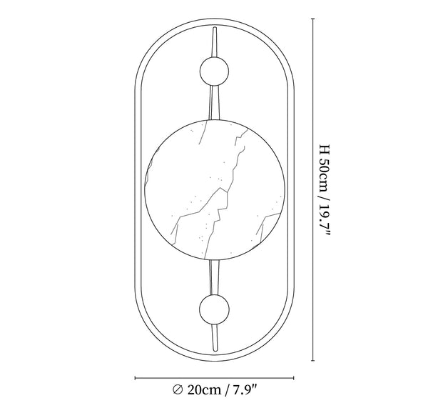 Bezel Alabaster Wall Lamp