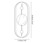 Bezel Alabaster Wall Lamp