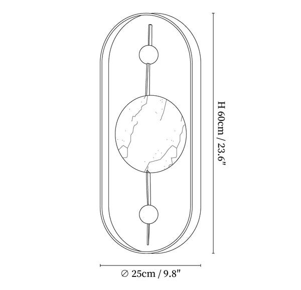 Bezel Alabaster Wall Lamp