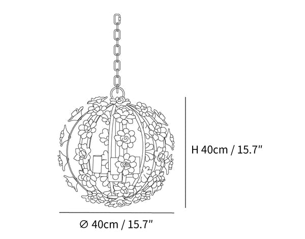 Bianca Floral Orb Chandelier