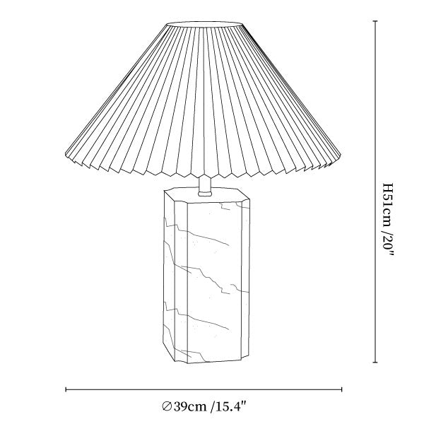 Bianca Marble Table Lamp