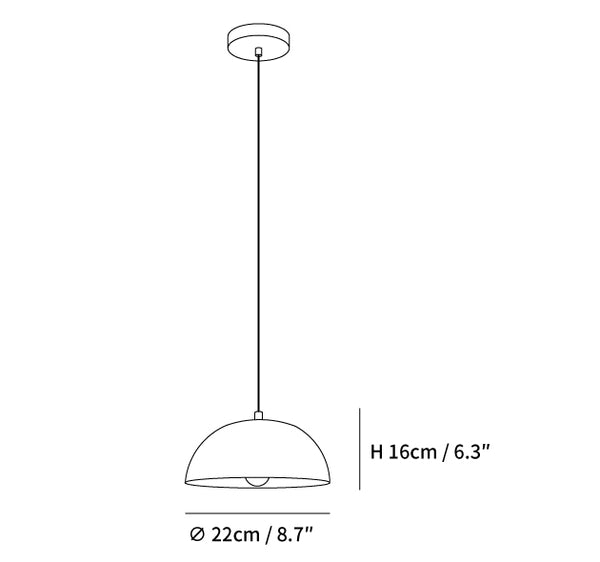 Black Arch Ceramic Pendant Lamp