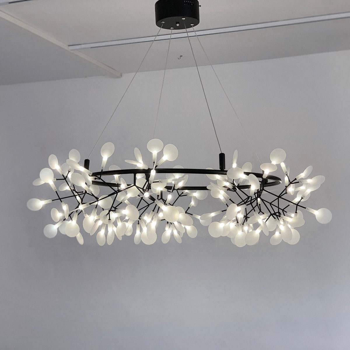 Black Big O Firefly LED Chandelier
