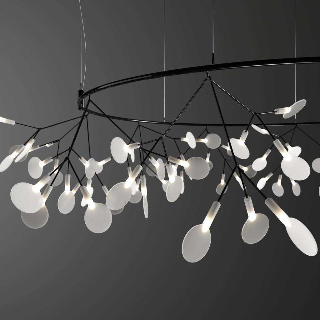 Black Big O Firefly LED Chandelier