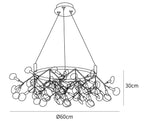 Black Big O Firefly LED Chandelier