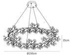 Black Big O Firefly LED Chandelier