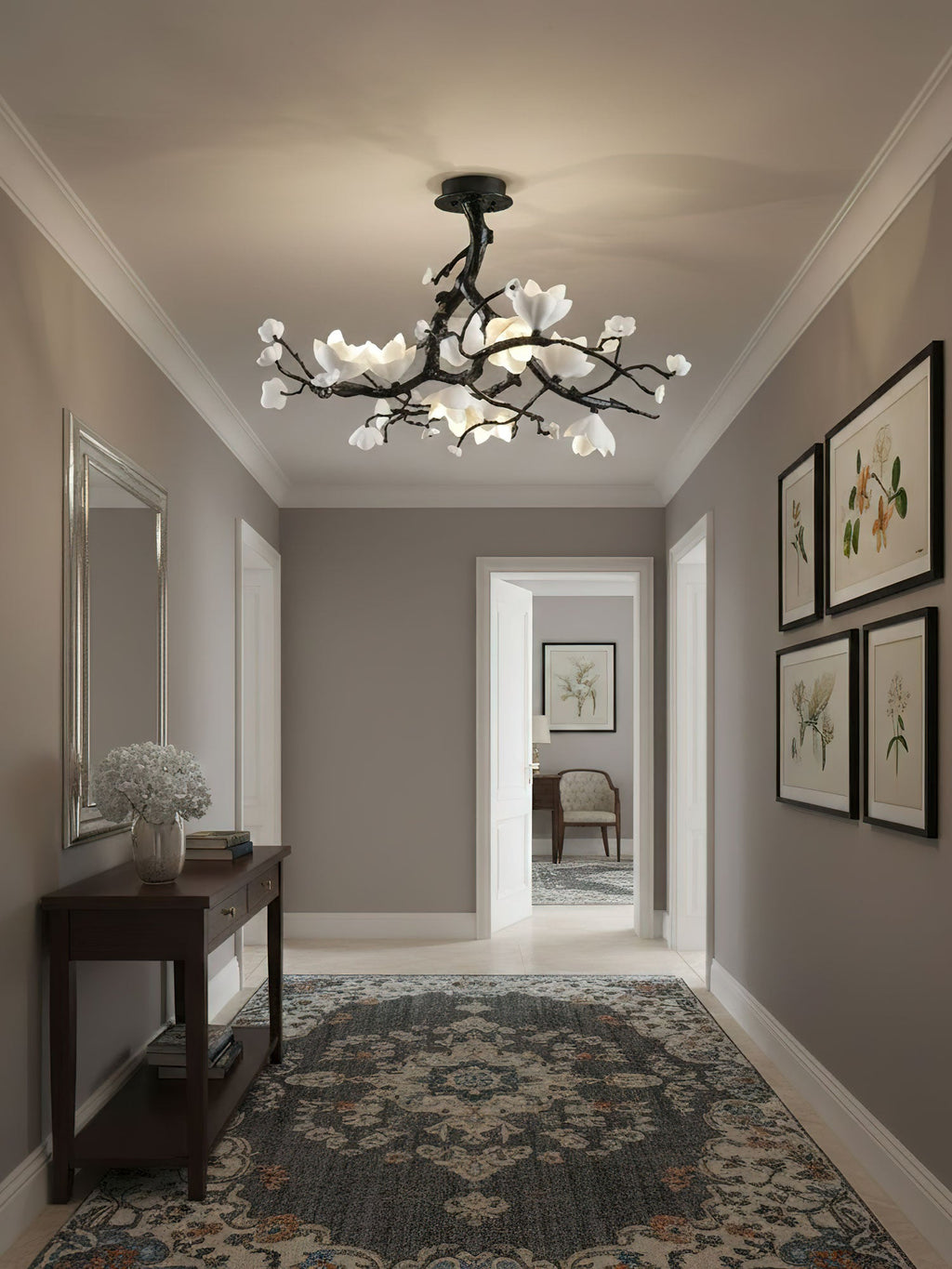 Black Copper Tree Chandelier