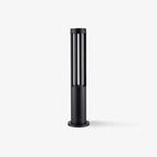Black Cylindrical Garden Outdoor Light with Solar Panel