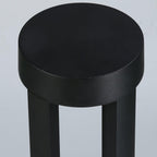 Black Cylindrical Garden Outdoor Light with Solar Panel