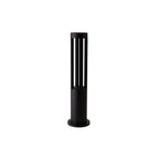 Black Cylindrical Garden Outdoor Light with Solar Panel