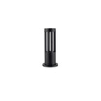 Black Cylindrical Garden Outdoor Light with Solar Panel