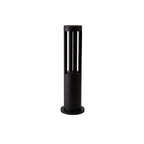 Black Cylindrical Garden Outdoor Light with Solar Panel