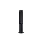 Black Cylindrical Garden Outdoor Light with Solar Panel