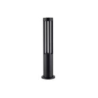 Black Cylindrical Garden Outdoor Light with Solar Panel