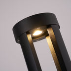 Black Cylindrical Solar Outdoor Post Light