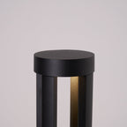 Black Cylindrical Solar Outdoor Post Light