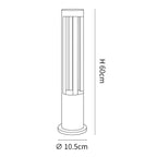 Black Cylindrical Solar Outdoor Post Light
