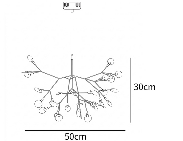 Black Firefly LED Chandelier