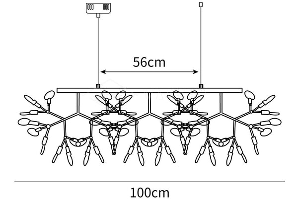 Black Firefly LED Chandelier