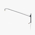Black Long Arm Swing Arm Wall Lamp