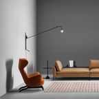 Black Long Arm Swing Arm Wall Lamp
