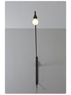 Black Long Arm Swing Arm Wall Lamp