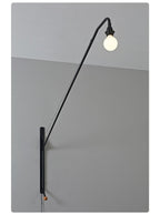 Black Long Arm Swing Arm Wall Lamp