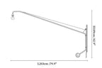 Black Long Arm Wall Lamp