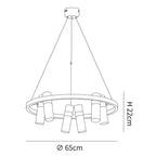 Black Mutil Pipe Chandelier