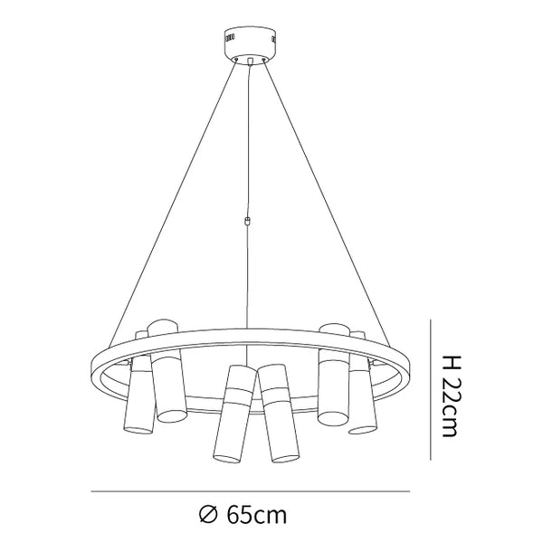 Black Mutil Pipe Chandelier