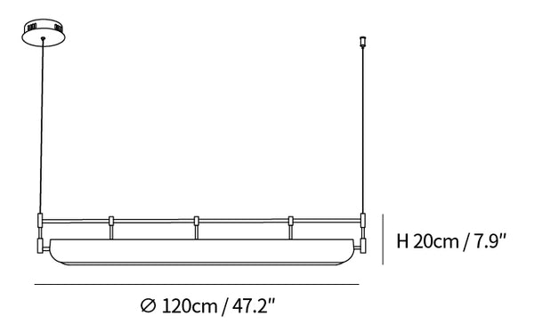 Black Roof LED Chandelier