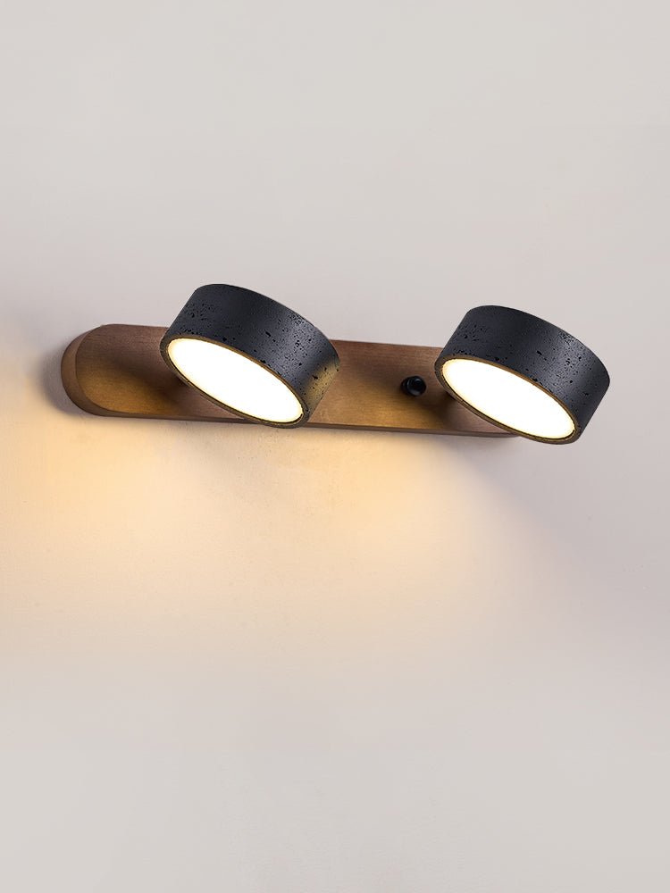 Black Travertine Duo Wall Light
