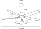 Black Vintage Ceiling Fan Light