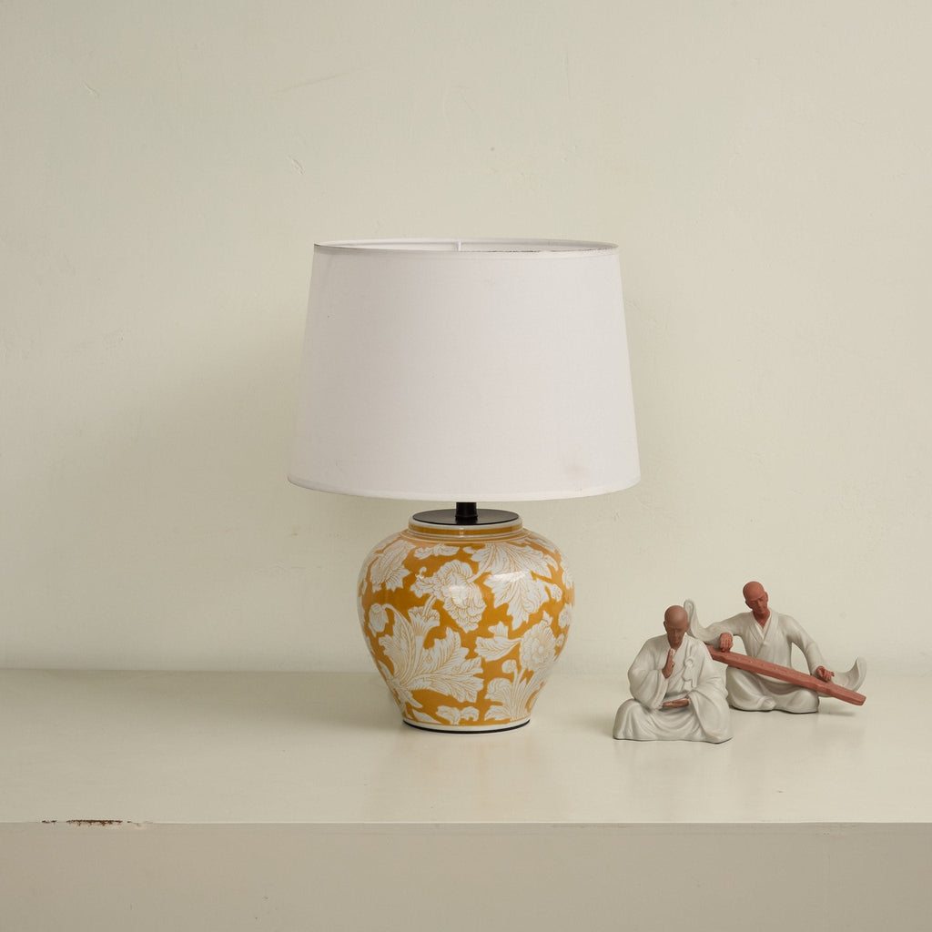 Blazing Blossom Ceramic Table Lamp