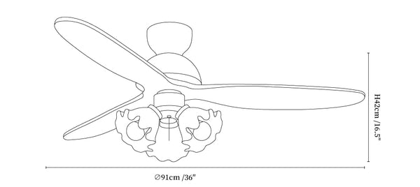 Bloom Air Ceiling Fan Light