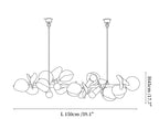 Blossom Branch Plaster Dining Chandelier