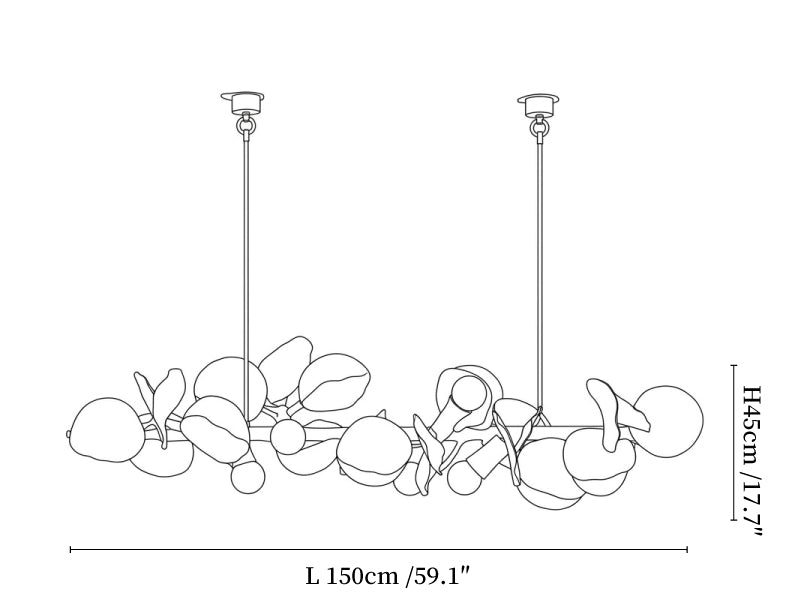 Blossom Branch Plaster Dining Chandelier