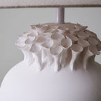 Blossom Crest Ceramic Table Lamp