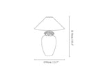 Blossom Crest Ceramic Table Lamp