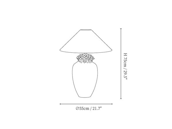 Blossom Crest Ceramic Table Lamp