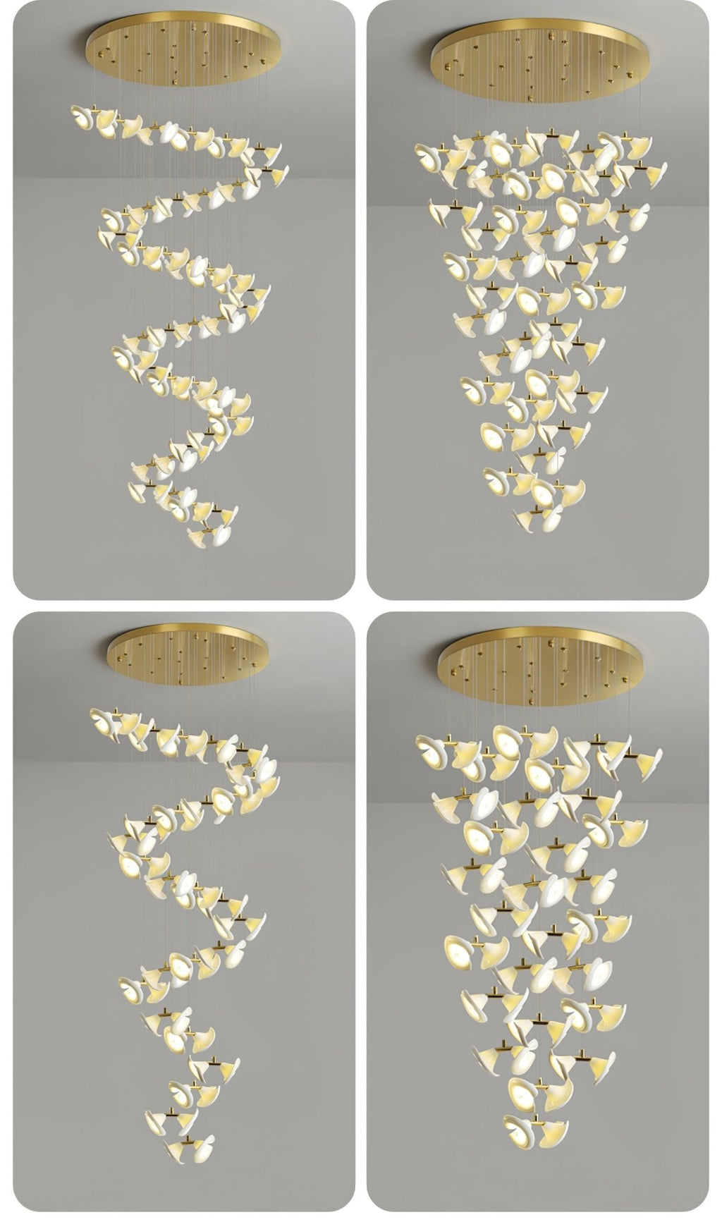 Blossom Double Horn Chandelier