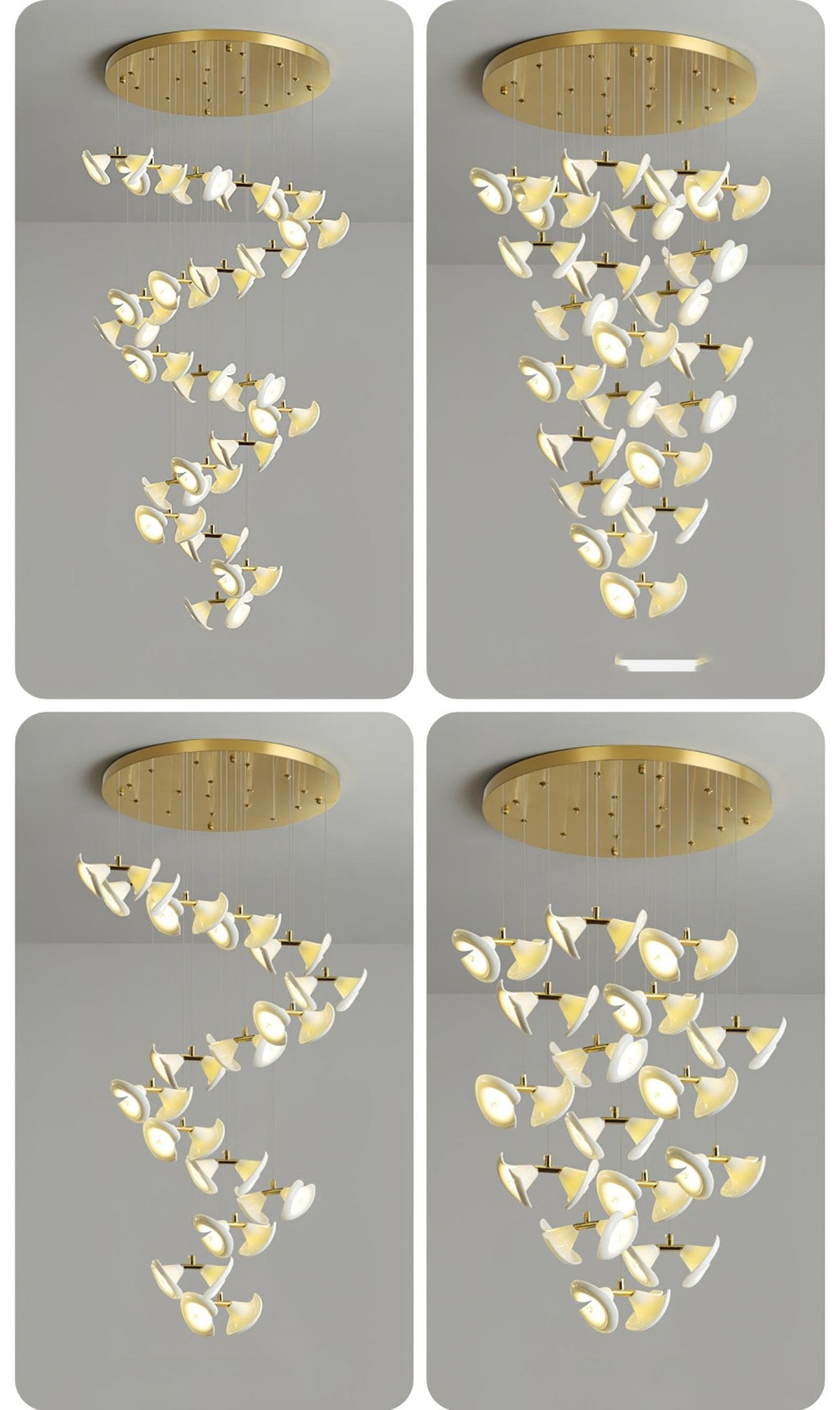 Blossom Double Horn Chandelier