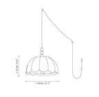 Blossom Fabric Swag Pendant Light