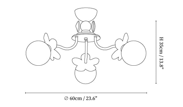 Blossom Flower Glass Chandelier
