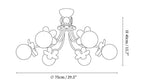 Blossom Flower Glass Chandelier